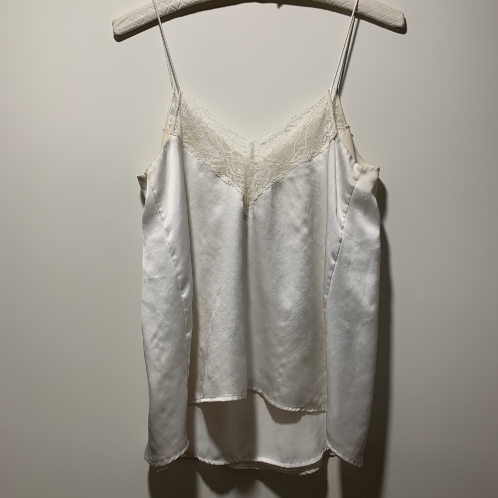 Lace satin top